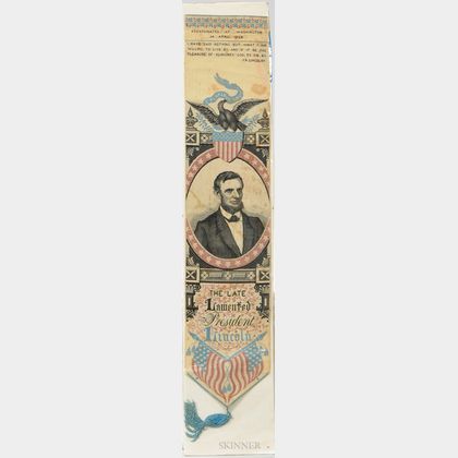 Woven Silk Abraham Lincoln Memorial Ribbon