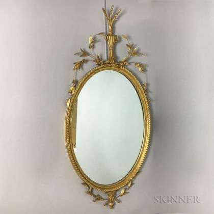 Pair of Friedman Bros. Neoclassical-style Gilt Composition Mirrors