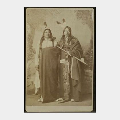 Cabinet Card Photograph of Spotted Tail and Iron Wing, Lakota Chiefs