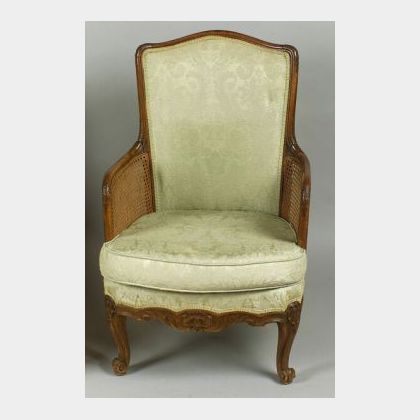 Late Regence/Early Louis XV Transitional Beechwood Bergere a Cane