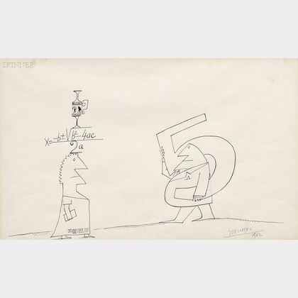 Saul Steinberg (American, 1914-1999) The Number Carrier