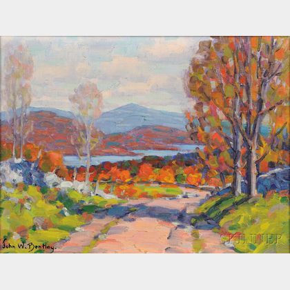 John William Bentley (American, 1880-1951) Autumn at the Reservoir