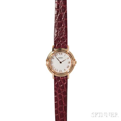 Lady's 18kt Gold Wristwatch, Hermes