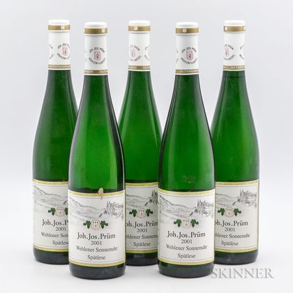 JJ Prum Wehlener Sonnenuhr Spatlese 2001, 5 bottles 