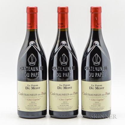 La Ferme du Mont Chateauneuf du Pape Cotes Capelan 2010, 3 bottles 
