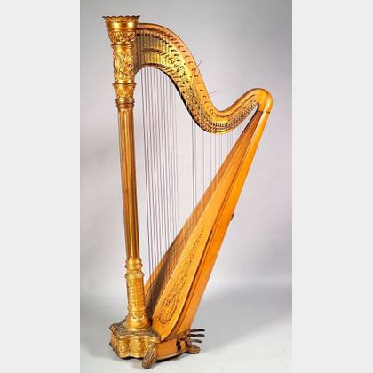 American Double Action Pedal Harp, Lyon & Healy, c. 1930, Model 23 Gold