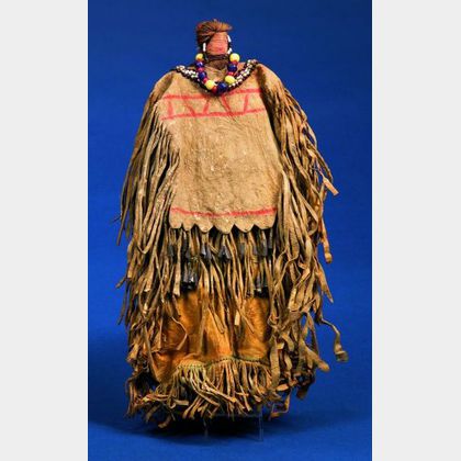 Southwest Cloth, Hide, and Wood Female Doll