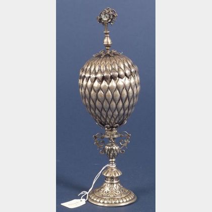 Baroque-style Silver Covered Cup