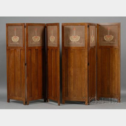 Pair of Arts & Crafts Style Screens