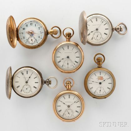 Six American Pocket Watches