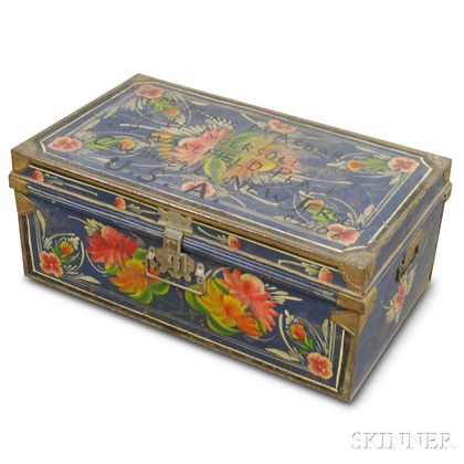 Floral-decorated Tole Box