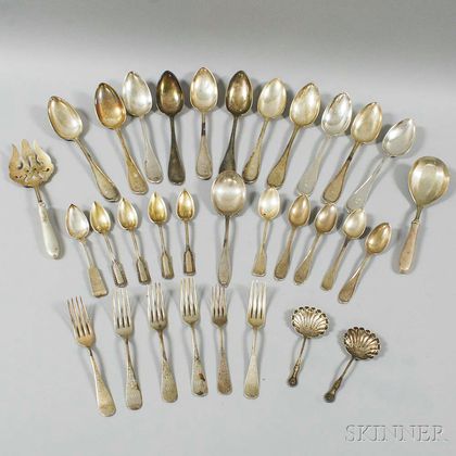 Group of Assorted Sterling and Coin Silver Flatware