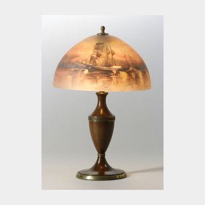 Pairpoint Reverse-Painted Table Lamp