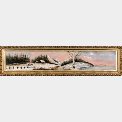 American School, Late 19th Century Panoramic Winter Landscape