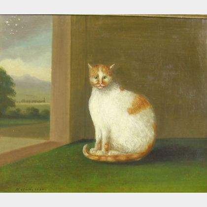 British School, 19th/20th Century Portrait of a Cat