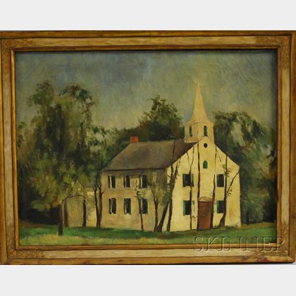 Martha Mignonne Ryther (American, 1896-1981) White Church, Possibly Cape Cod