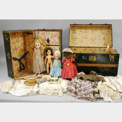 Doll Clothes, Trunks, and Related Material