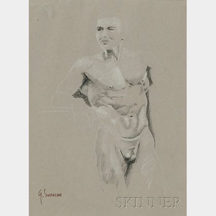George Alan Swanson (American, 1908-1968) Lot of Two Male Nude Studies