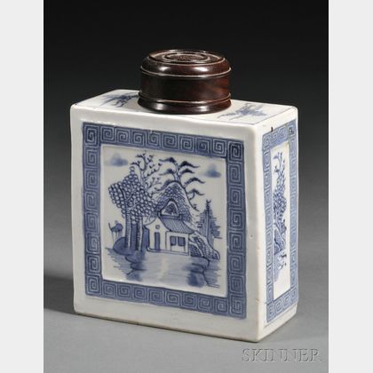 Blue and White Tea Caddy