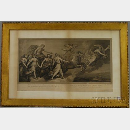 19th Century Italian Engraving Depicting a Mythological Scene After Raphael Morghen