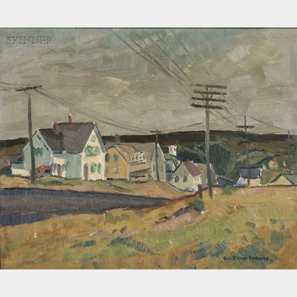 George Elmer Browne (American, 1871-1946) New England Village