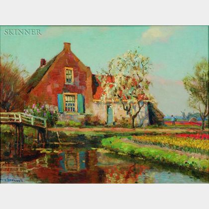 Louis Soonius (Dutch, 1883-1956) Bulb Fields near the Hague