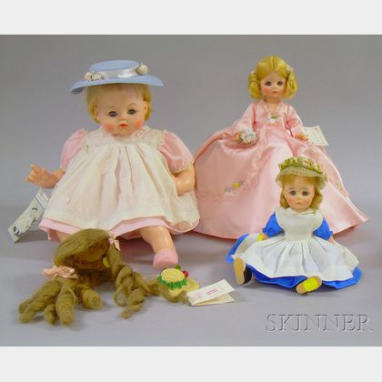 Three Madame Alexander Portrait Children Dolls