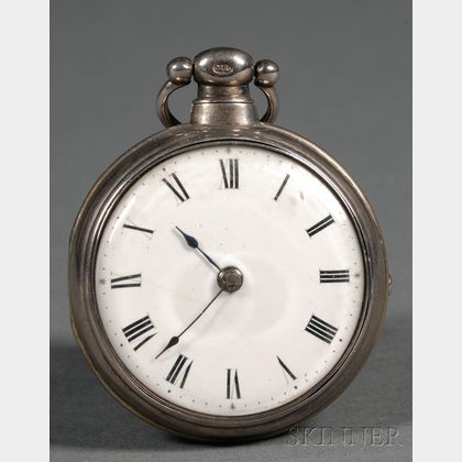 Silver Pair-Cased Watch by Bullingford