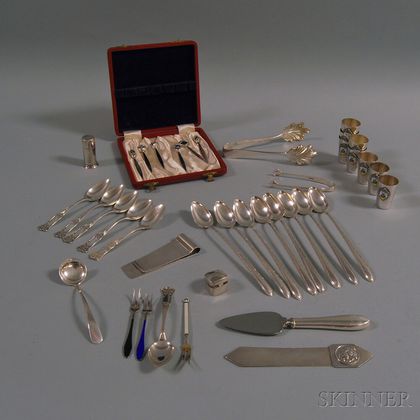 Group of Small Sterling Silver Mostly Flatware Items
