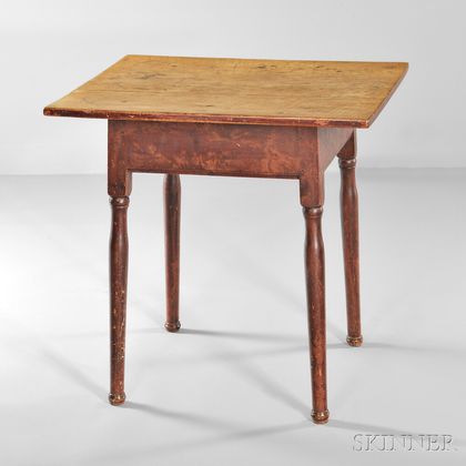 Painted Tiger Maple Tavern Table