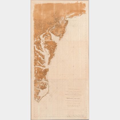 A Chart of the Coast of New York, New Jersey, Pensilvania, Maryland, Virginia, North Carolina, &c. Composed [...] by Jos. Fred. W. Des 