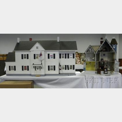Two Wooden Dollhouses