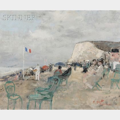 François Gall (French, 1912-1987) Two Beach Scenes in Normandy
