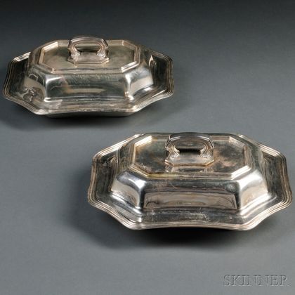 Two Towle Sterling Silver Covered Vegetable Dishes