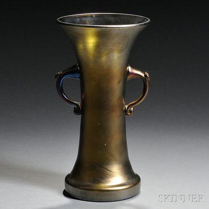 Webb "Bronze" Glass Vase 