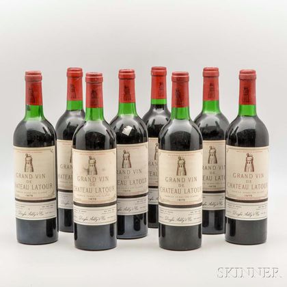 Chateau Latour 1975, 8 bottles 