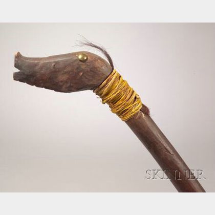 Plains Carved Wood Society Staff