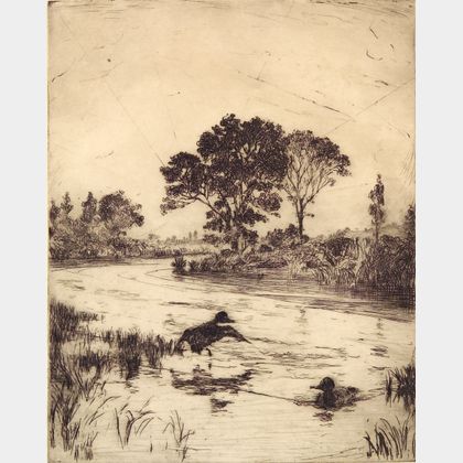 Frank Weston Benson (American, 1862-1951) The River