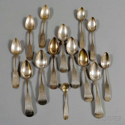 Fourteen Vermont Coin Silver Spoons