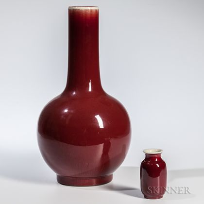 Two Oxblood-glazed Vases