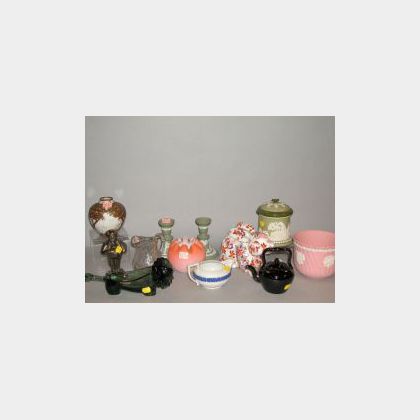 Twelve Pieces of Pottery and Glass