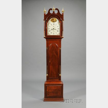 Federal Mahogany Tall Clock by Samuel Mulliken