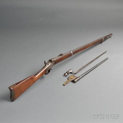 Springfield Model 1871 Rolling Block Rifle with Bayonet and Scabbard