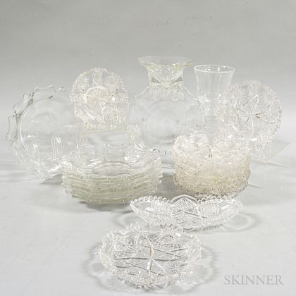 Twenty-one Pieces of Colorless Glass
