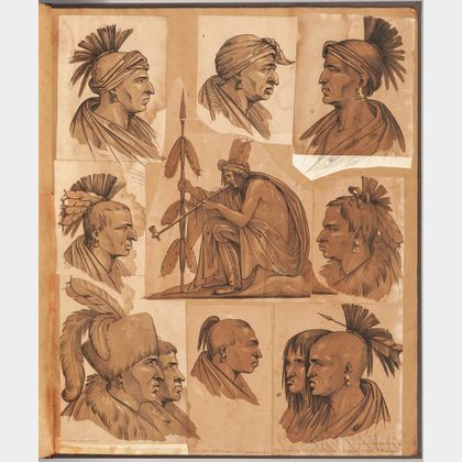 Pettrich, Ferdinand (1798-1872) Portraits of Distinguished Indians from Several Tribes Who Visited Washington in 1837.