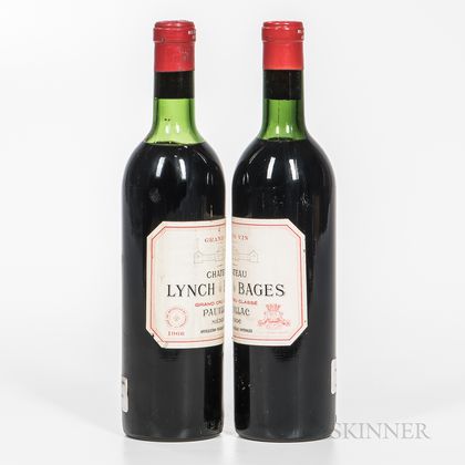 Chateau Lynch Bages 1966, 2 bottles 