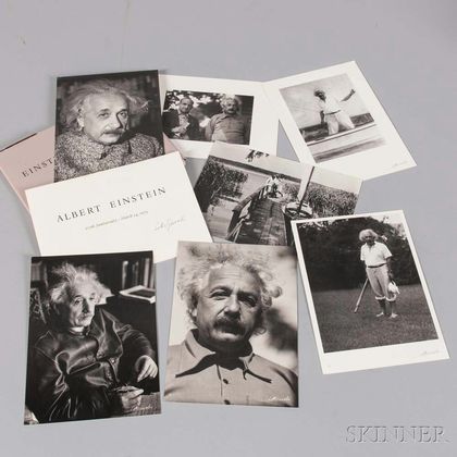 Lotte Jacobi (American, 1896-1990) Einstein Portfolio: Albert Einstein 100th Anniversary/A Portfolio of Twenty-five Images plus Pamphle
