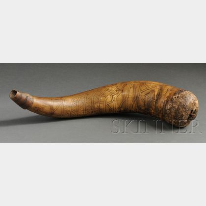 French and Indian War Period Native American Powder Horn