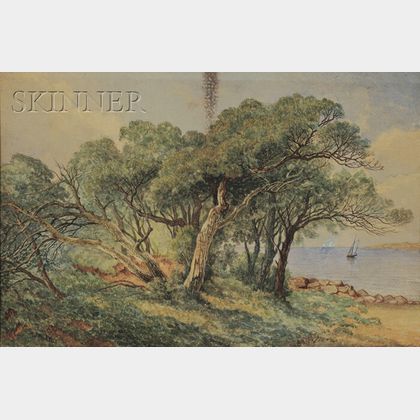 Mary Josephine Walters (American, 1837-1883) Coastal Landscape