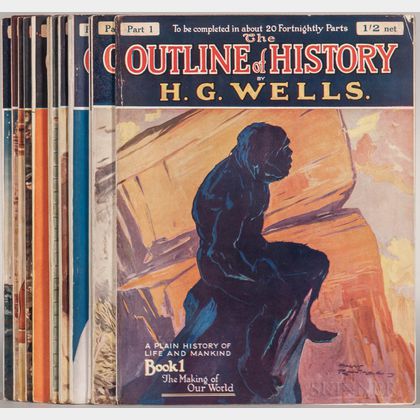 Wells, H.G. (1866-1946) The Outline of History Being a Plain History of Life and Mankind , Partial Set in Parts.
